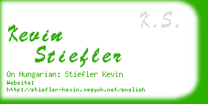 kevin stiefler business card
